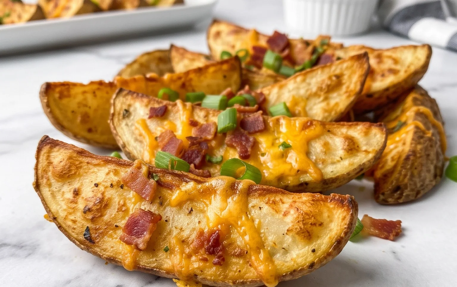 Loaded Air Fryer Potato Wedges