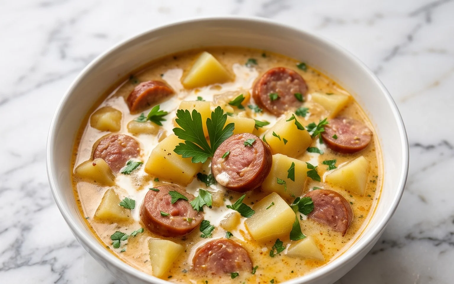 Hearty Potato Sausage Chowder Recipe
