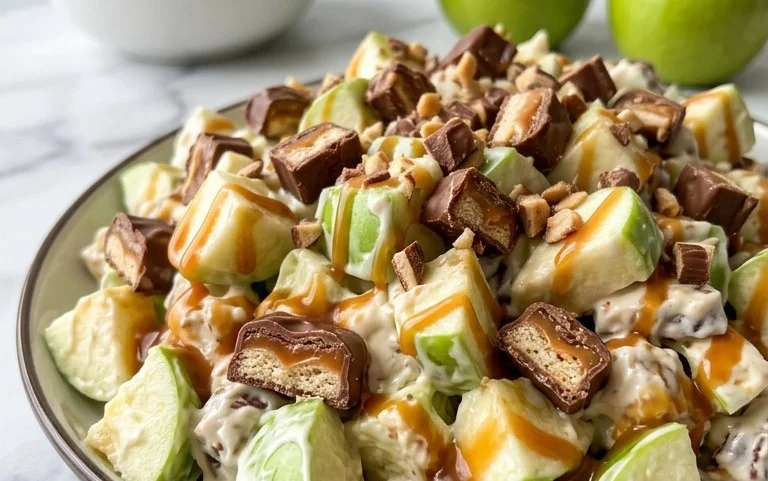 Twix Caramel Apple Salad Easy Dessert Recipe
