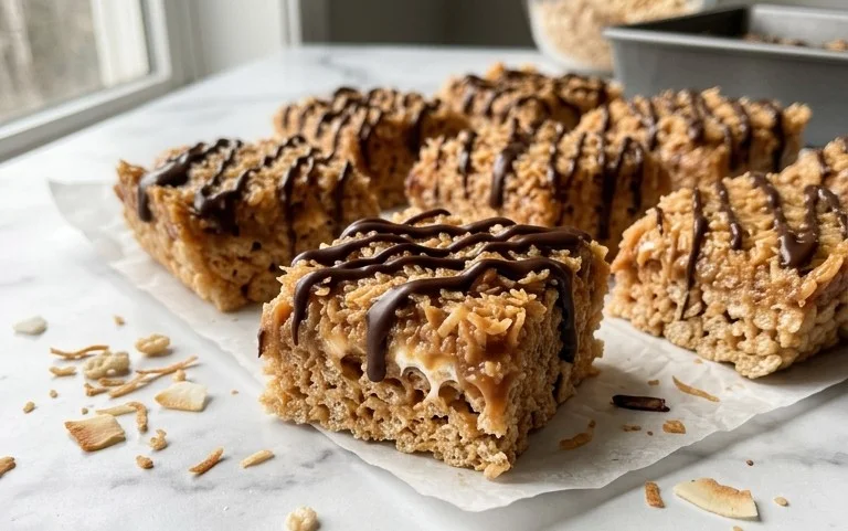 Samoa Rice Krispie Treats Easy Recipe